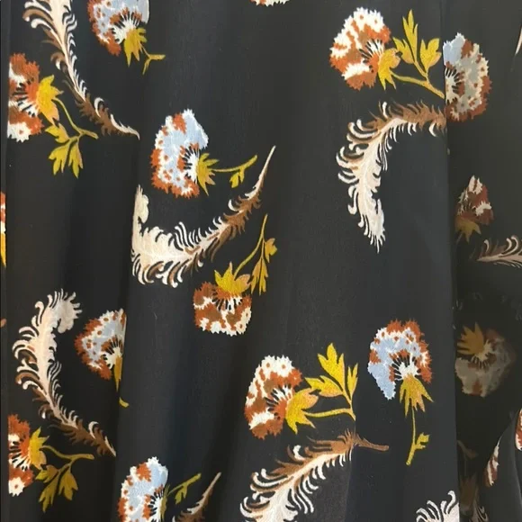 Banana Republic Blue and Orange Long Sleeve V-Neck Dress - Picture 3 of 5